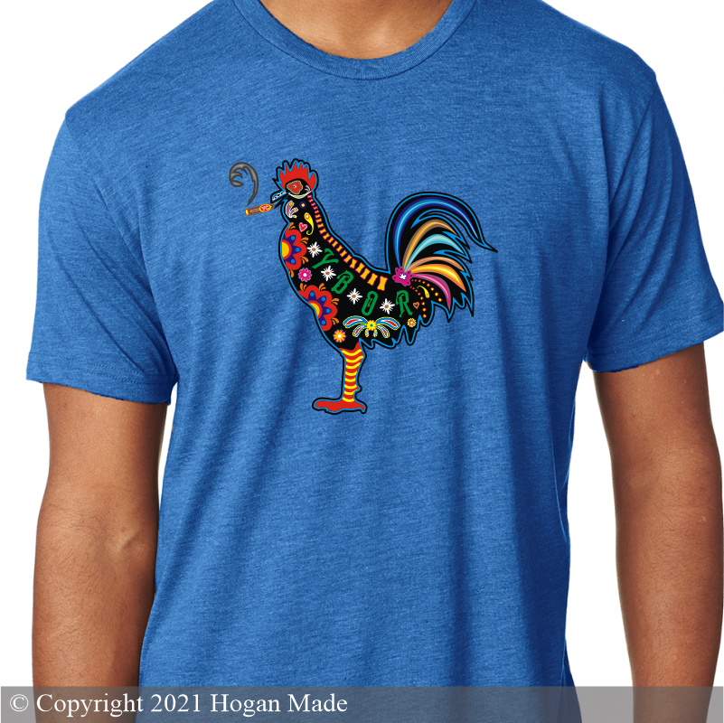 Sugar Skull Smokin' Rooster Full Color