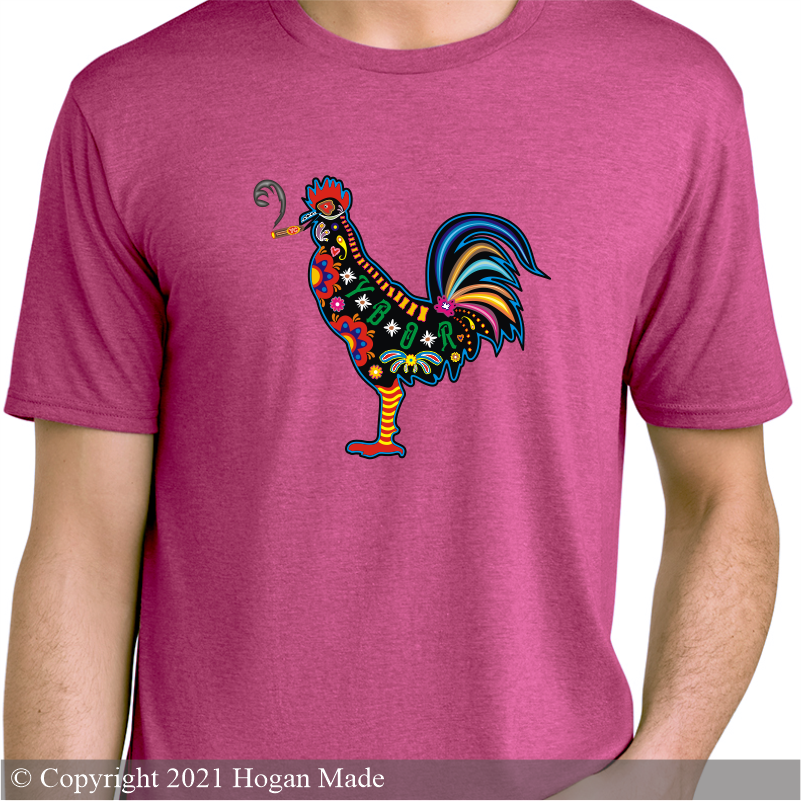 Sugar Skull Smokin' Rooster Full Color