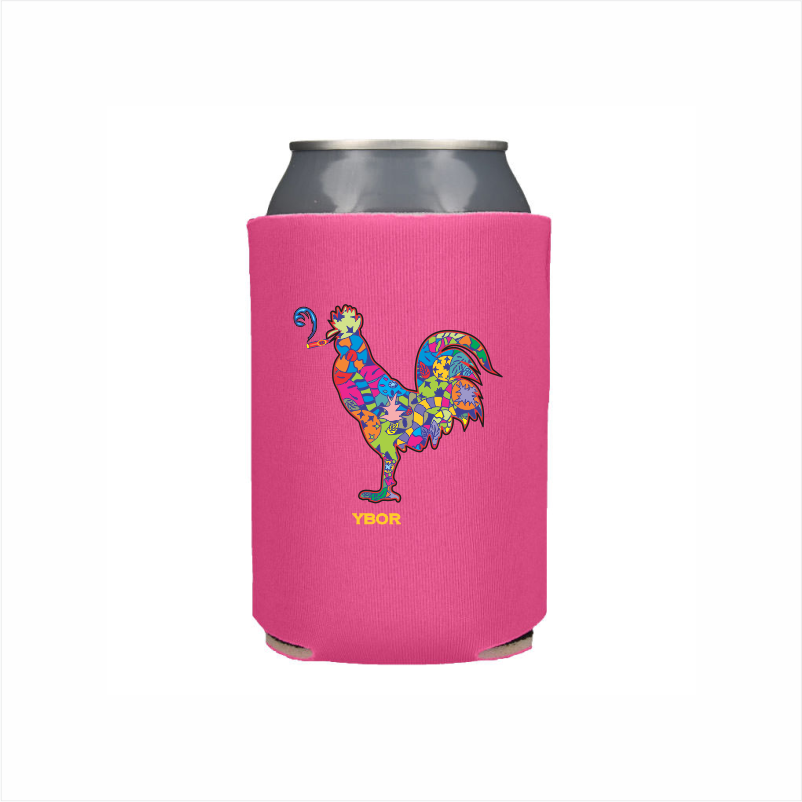 Cuban Folk Art Smokin' Rooster Koozie