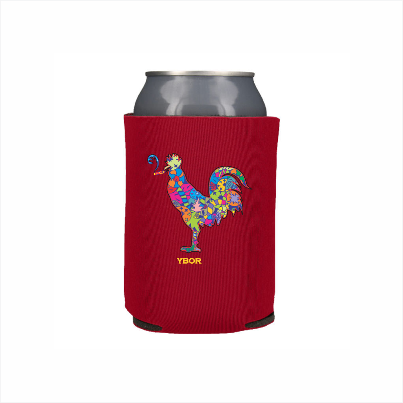 Cuban Folk Art Smokin' Rooster Koozie