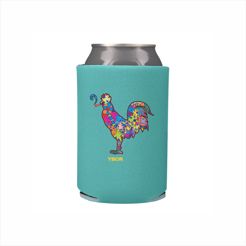 Cuban Folk Art Smokin' Rooster Koozie