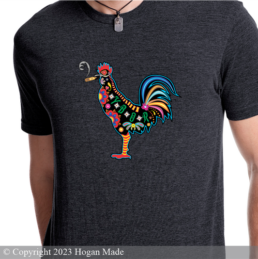 Sugar Skull Smokin' Rooster Full Color