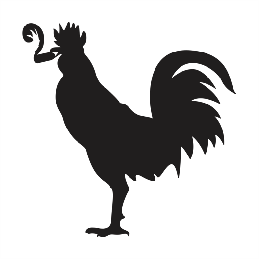 Smokin' Rooster Window Decal