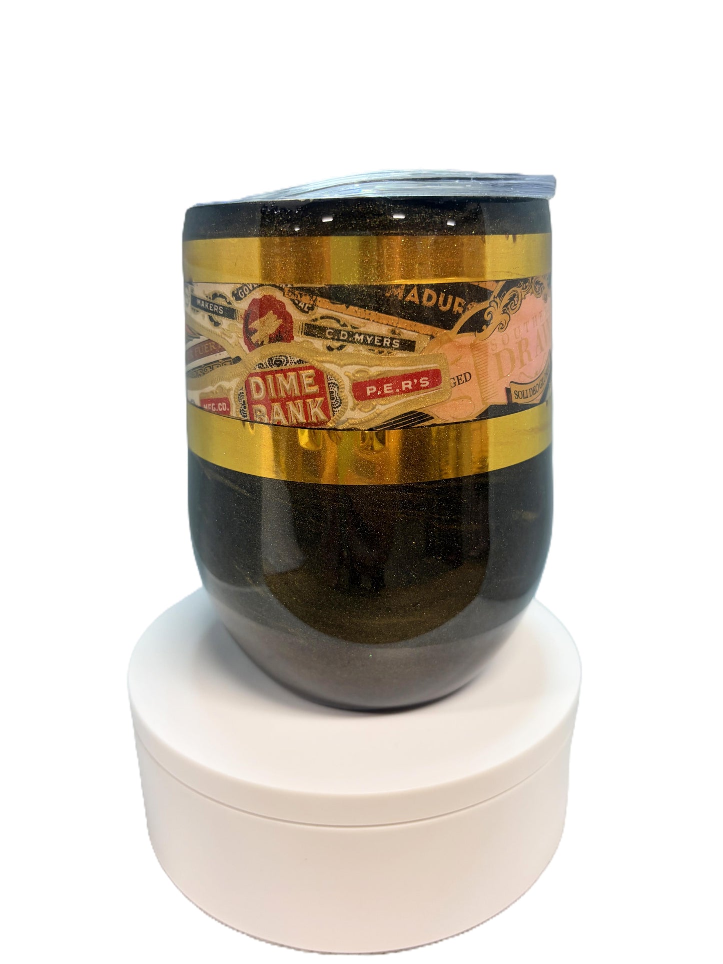 Cigar Label Resin Wine Tumbler